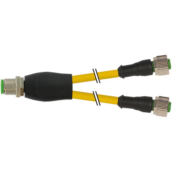 M12 Y-DISTRIBUTOR / M12 FEMALE 0°, PVC 3X0.34 YELLOW, UL, CSA 0.3m, Murr Elektronik, Mfr#: 7000-40701-0130030